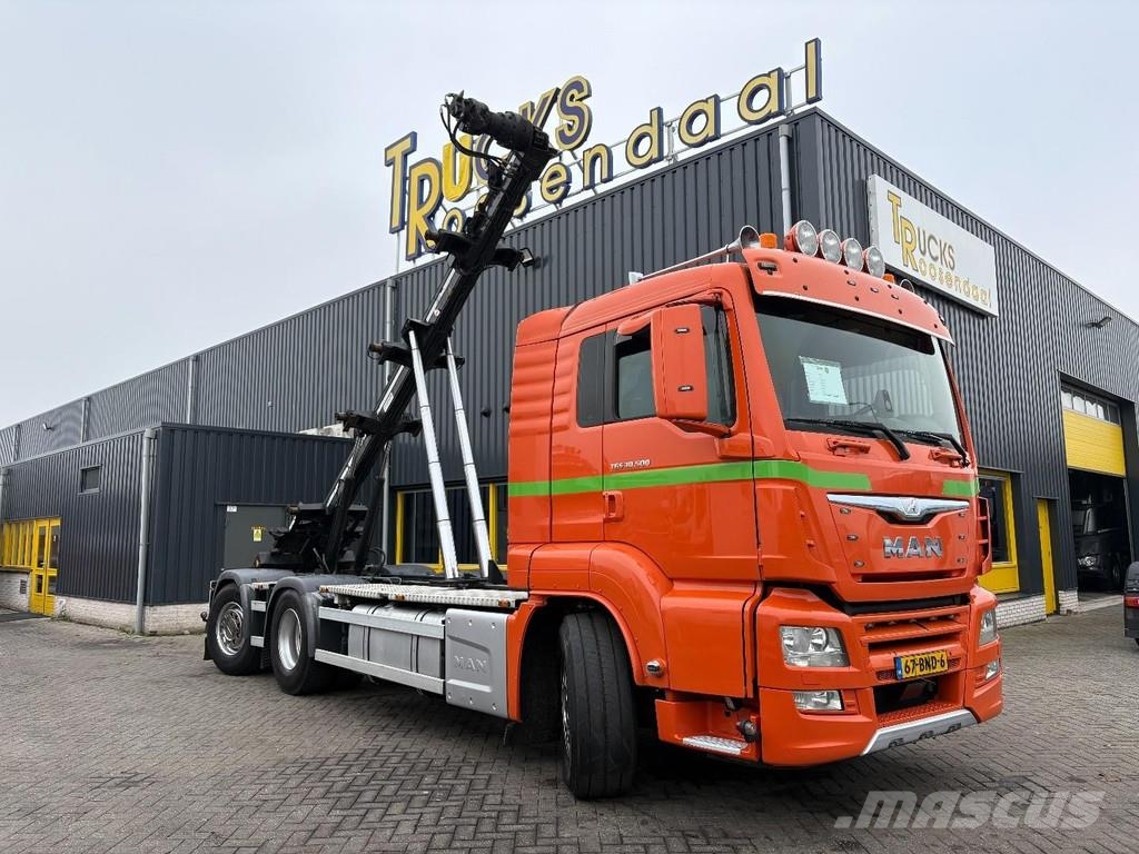 MAN TGS 30,500 + CONTAINER SYSTEM + 6X2 + STEERING / L Treileri ar āķi