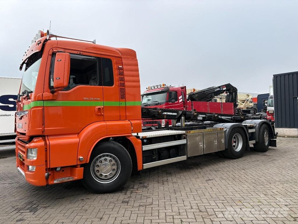 MAN TGS 30,500 + CONTAINER SYSTEM + 6X2 + STEERING / L Treileri ar āķi
