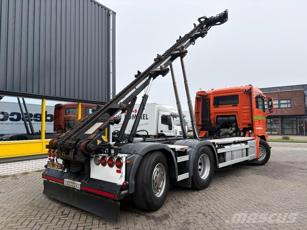 MAN TGS 30,500 + CONTAINER SYSTEM + 6X2 + STEERING / L Treileri ar āķi