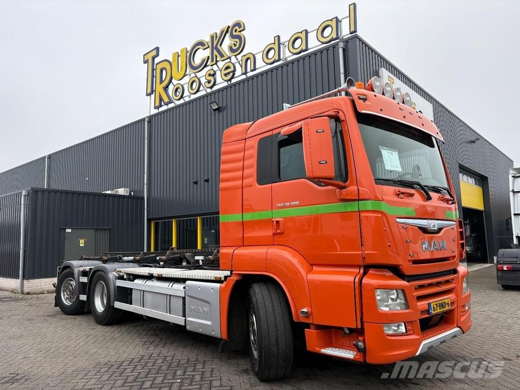 MAN TGS 30,500 + CONTAINER SYSTEM + 6X2 + STEERING / L Treileri ar āķi