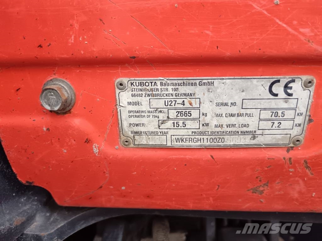 Kubota U 27-4 Miniescavadeiras < 7t (Mini escavadeiras)