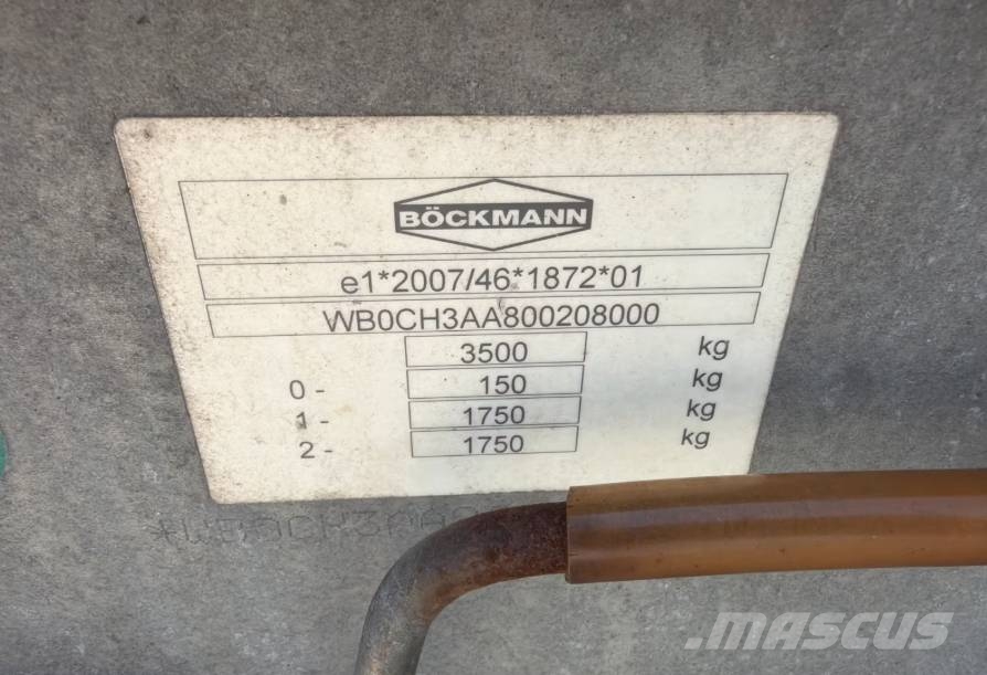 Böckmann Tandem Anhänger für PKW Hochlader TOP gebraucht مقطورات أخرى
