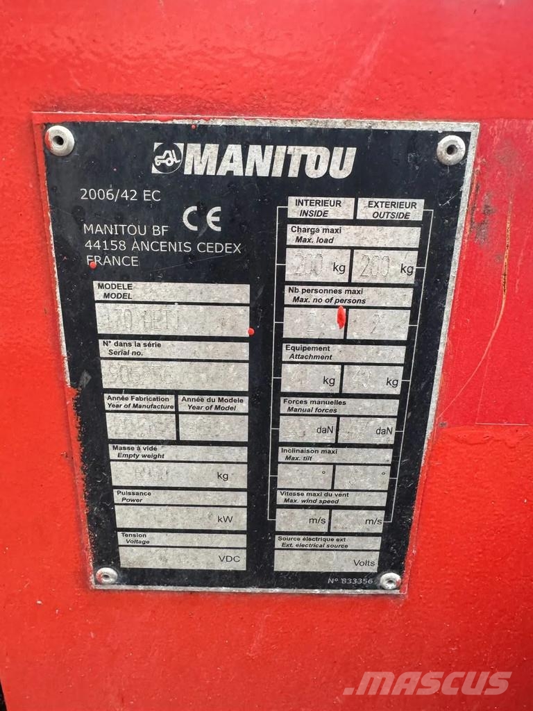 Manitou 170AETJ L Hoogwerker Knikarmhoogwerker Articulated boom lifts