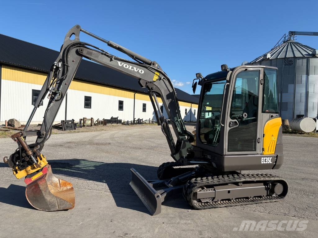Volvo EC35C minigrävare, rototilt Mini ekskavatörler, 7 tona dek