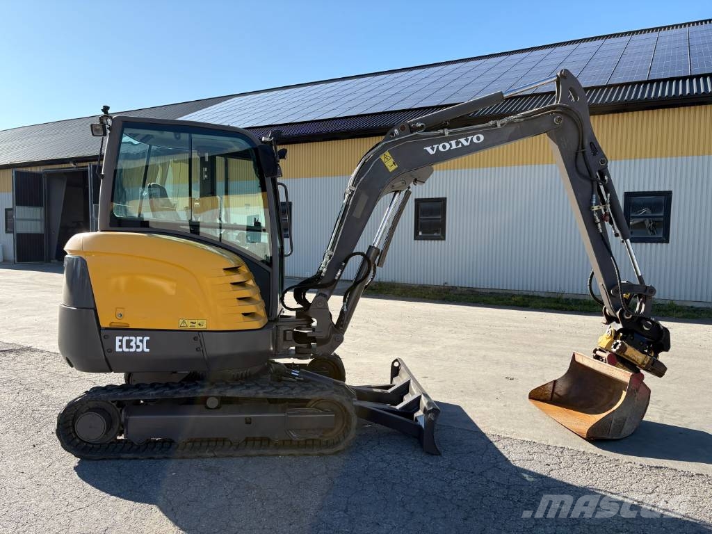 Volvo EC35C minigrävare, rototilt Mini ekskavatörler, 7 tona dek