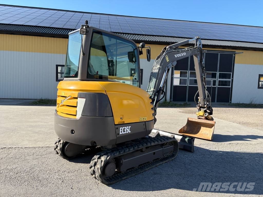 Volvo EC35C minigrävare, rototilt Mini ekskavatörler, 7 tona dek