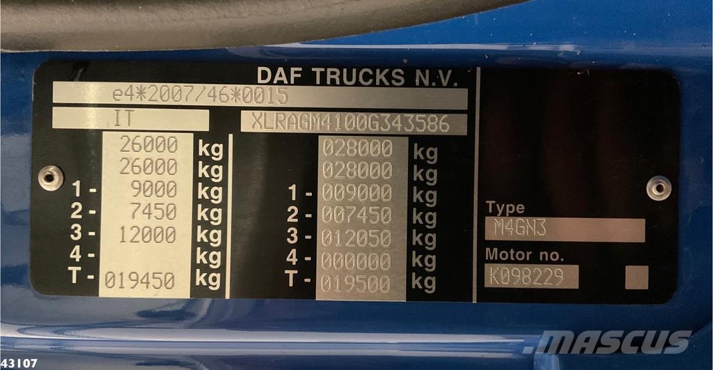 DAF FAG CF 370 Euro 6 Just 19.087 km! Kiper kamioni