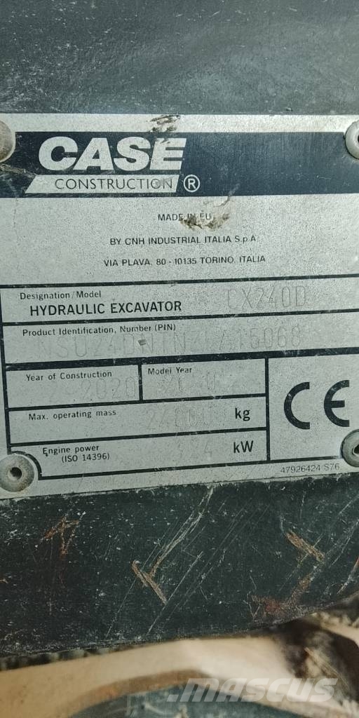 CASE CX240D TRIPLICE Rupsgraafmachines