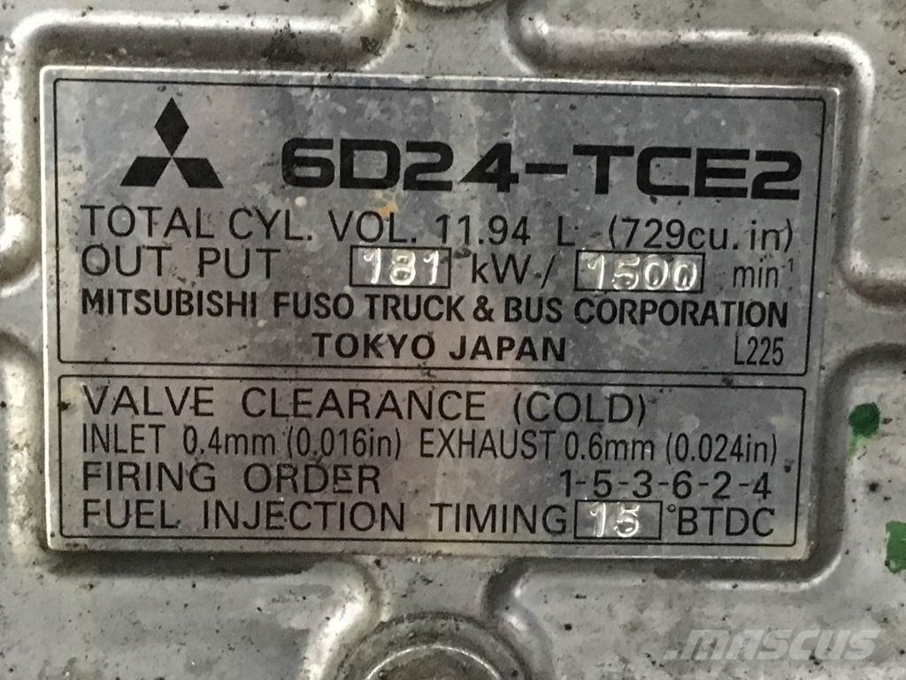 Mitsubishi 6D24-TCE2 USED Κατασκευές - Άλλα