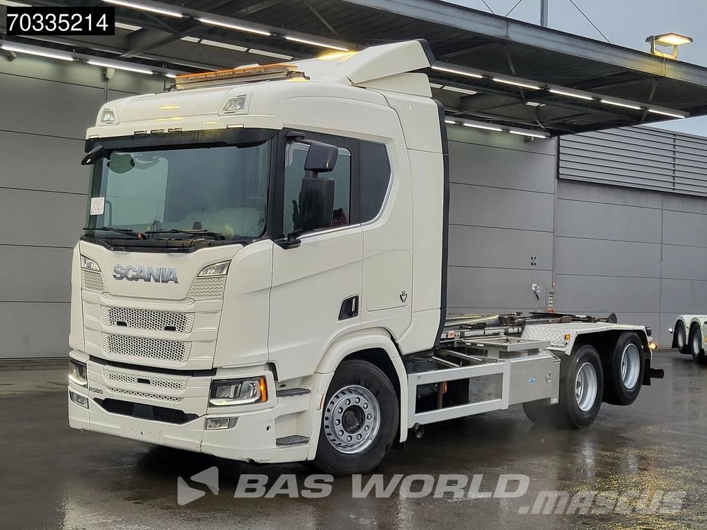 Scania R580 R 6X2 AJK containersystem Lift-Axle Full Air Sunkvežimiai su keliamuoju kabliu