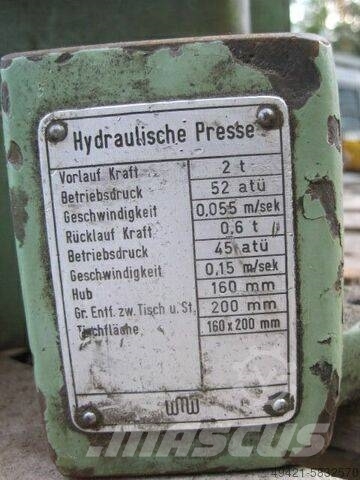 Hydraulische Presse WMW PYE 2 建筑机械-其他