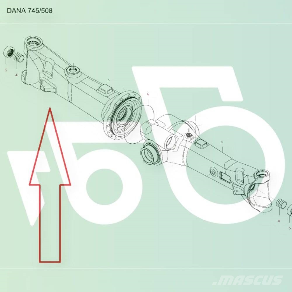  Gehäuse 7400101663 Dana Spicer 745/508 V37955800 V 轴