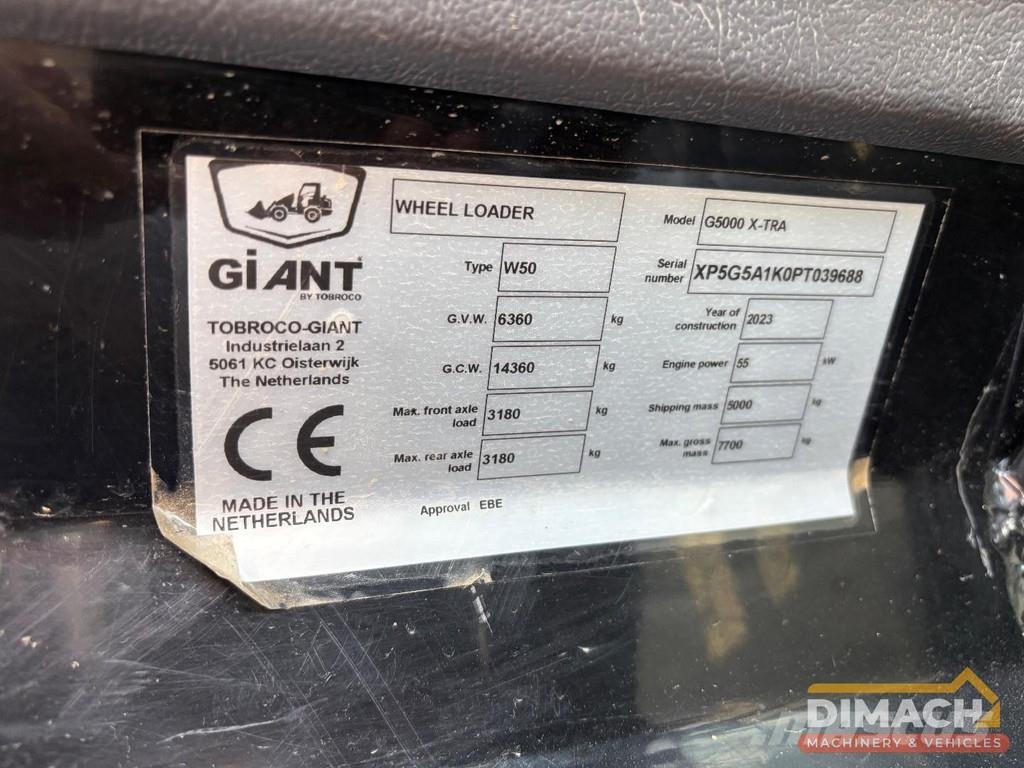 GiANT G5000 X-TRA 4x4 - Stage V - bucket and pallet fork Hjullastere