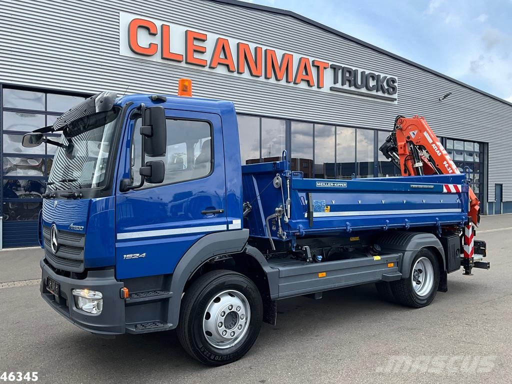Mercedes-Benz Atego 1524 Euro 6 Atlas 10 Tonmeter laadkraan Just Camiones bañeras basculantes o volquetes