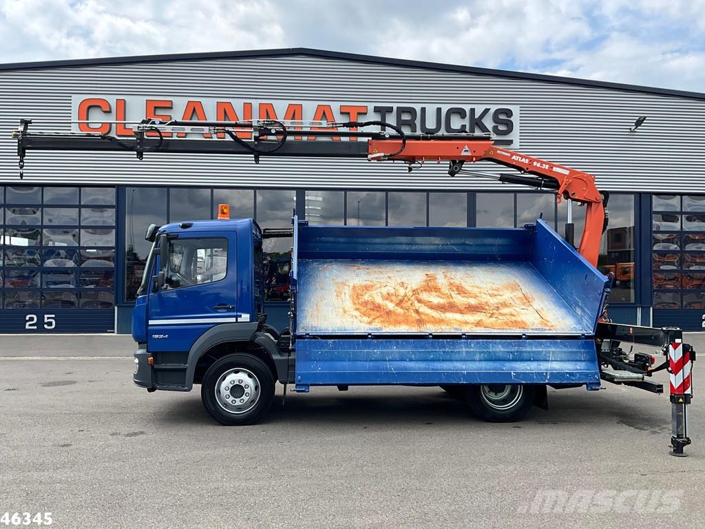 Mercedes-Benz Atego 1524 Euro 6 Atlas 10 Tonmeter laadkraan Just Camiones bañeras basculantes o volquetes