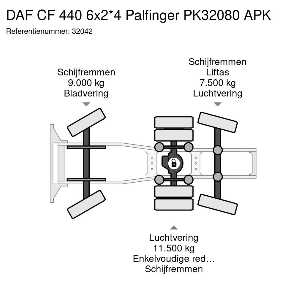 DAF CF 440 6x2*4 Palfinger PK32080 APK 曳引機組件