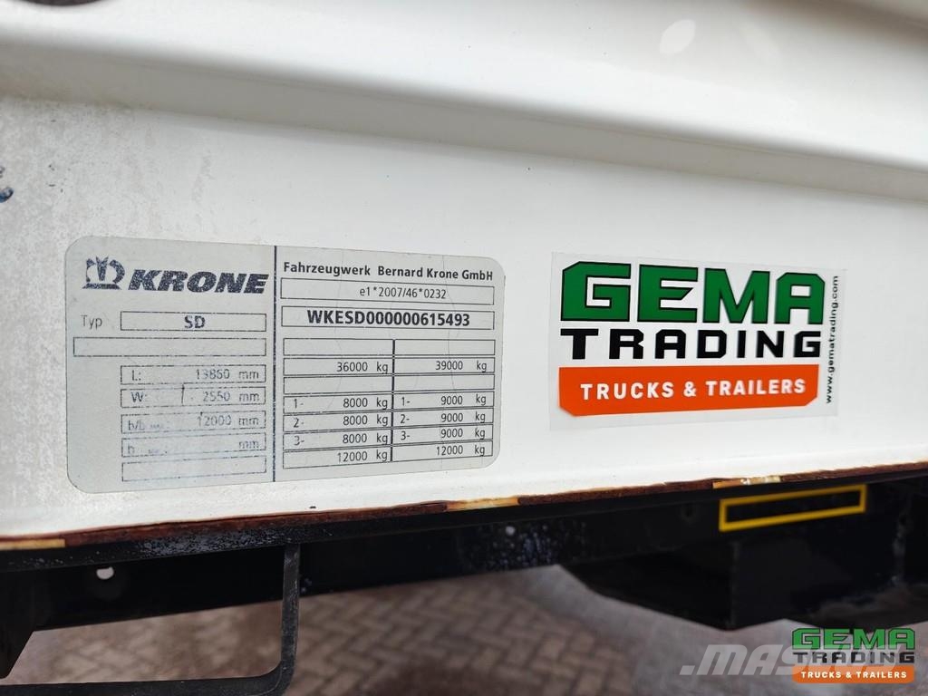 Krone SD Curtain-sided Semi-Low Loader - Pop-up Roof - 3 Low loader-semi-trailers