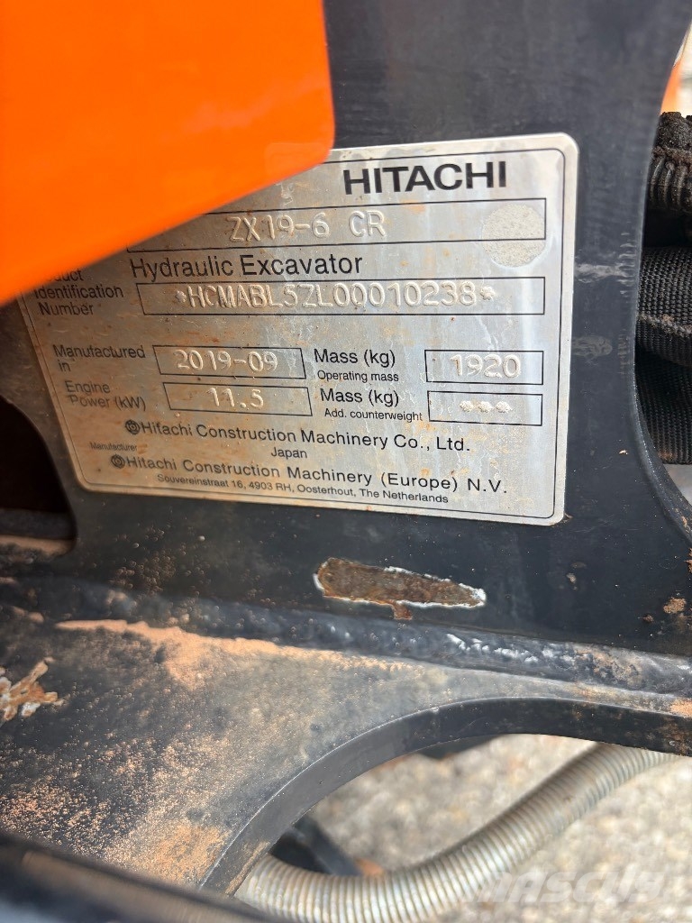 Hitachi ZX 19-6 CR Minigraafmachines < 7t