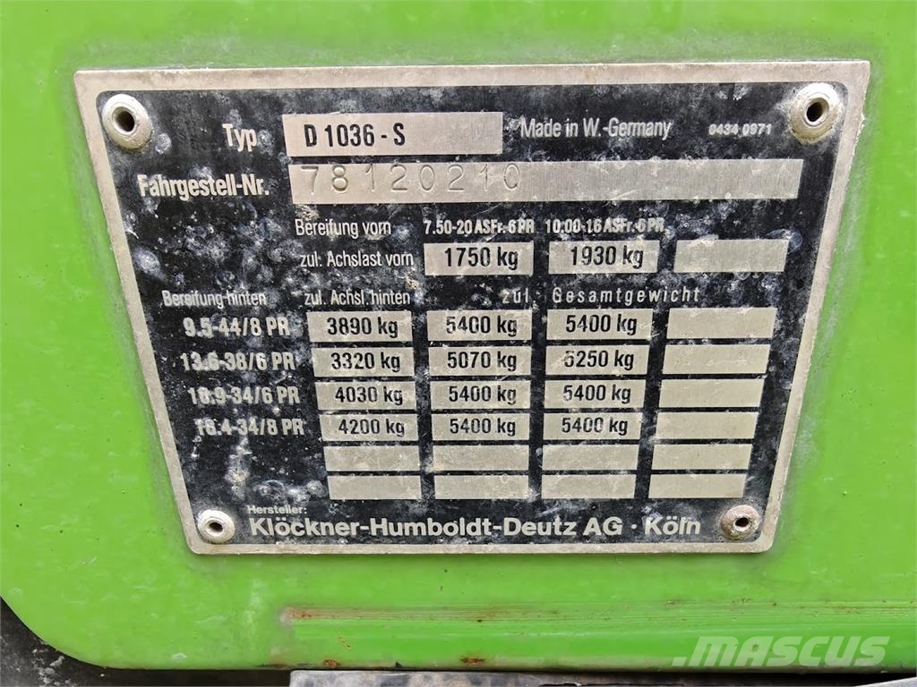 Deutz-Fahr D 1036S Traktoren
