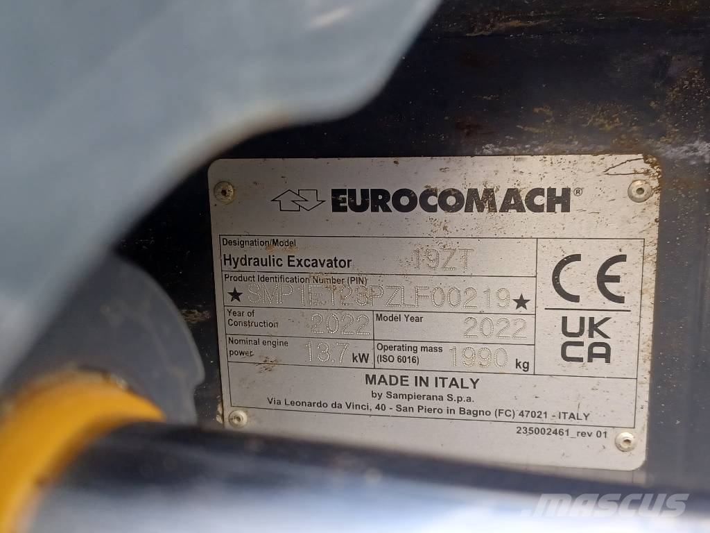 Eurocomach 19 ZT Same as Case CX 19 D Mini excavatoare < 7t