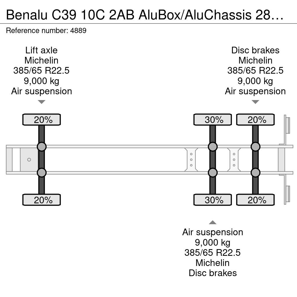 Benalu C39 10C 2AB AluBox/AluChassis 28m³ - Electric Tarp Kiper poluprikolice