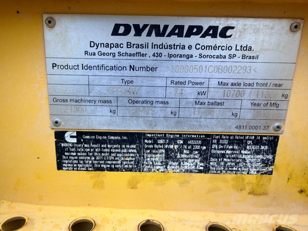 Dynapac CP224W Rulli gommati