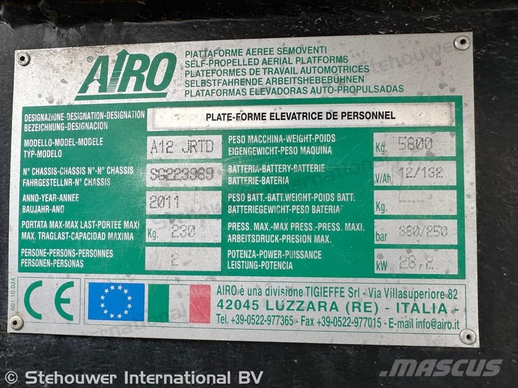 Airo A12 JRTD A 12 Articulated boom lifts
