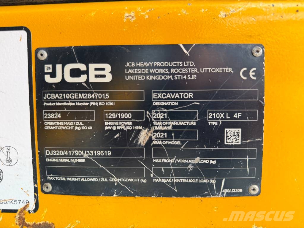 JCB 210X Kāpurķēžu ekskavatori