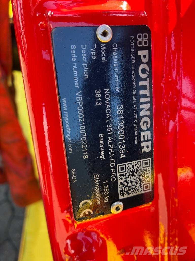 Pöttinger NovaCat 351 ALPHA ED PRO جزازات وأغطية المراعي