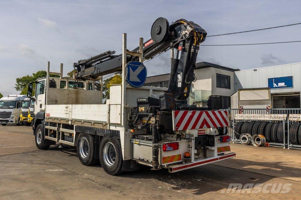MAN TGS 33.440 BL - HIAB 288 E-5 平板式/側卸式卡車