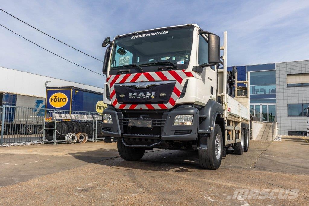 MAN TGS 33.440 BL - HIAB 288 E-5 平板式/側卸式卡車