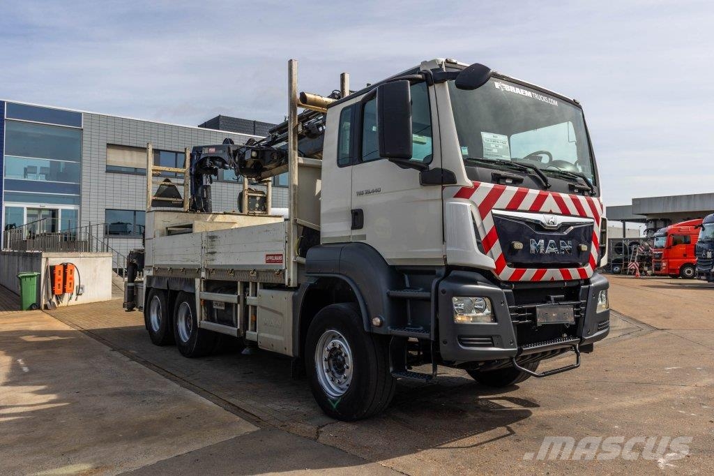 MAN TGS 33.440 BL - HIAB 288 E-5 平板式/側卸式卡車