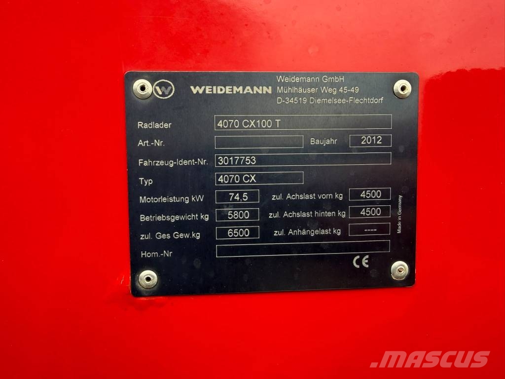 Weidemann 4070CX Фронтальные погрузчики