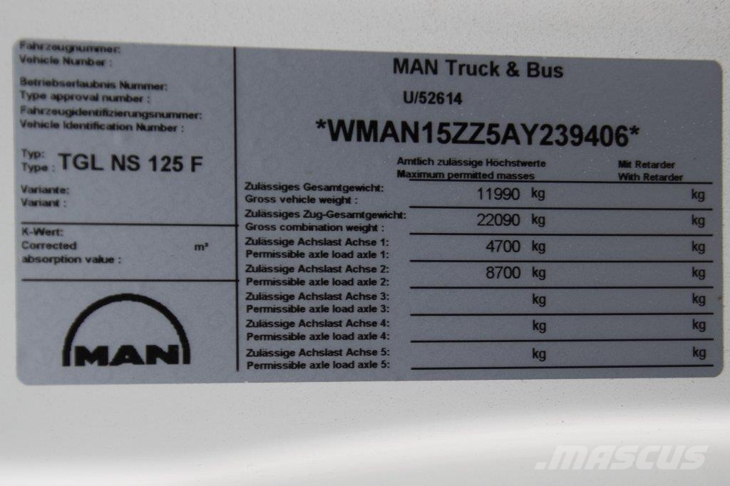 MAN TGL 12.220 BL -E5- KIPPER Kipper