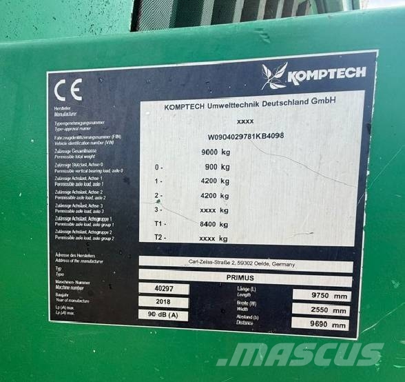 Komptech primus Mobiele zeefinstallaties