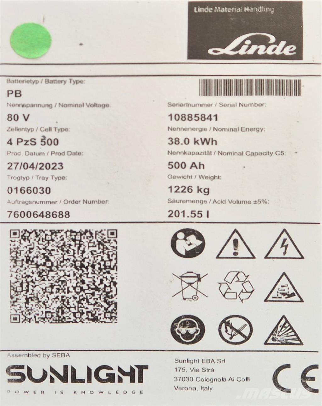 Linde E30 only 208 hours! Electric forklifts