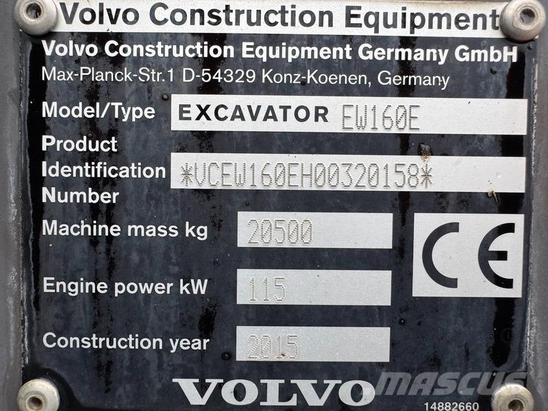 Volvo EW 160 E Wielgraafmachines