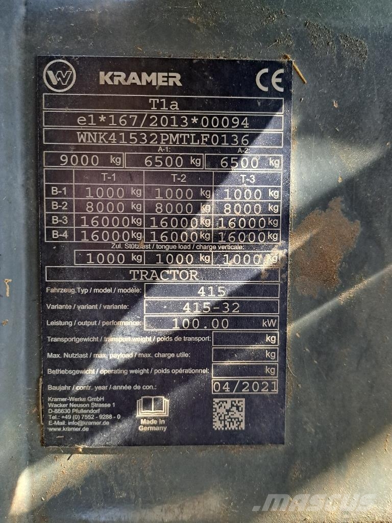 Kramer KT356 Teleskopiniai krautuvai žemės ūkiui