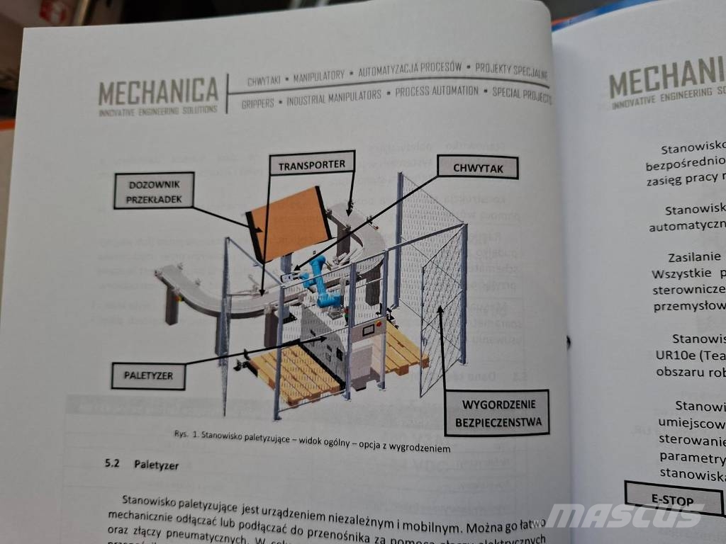 STANOWISKO PALETYZUJĄCE UR DO KARTONÓW MECHANICA M-0107-01 Others