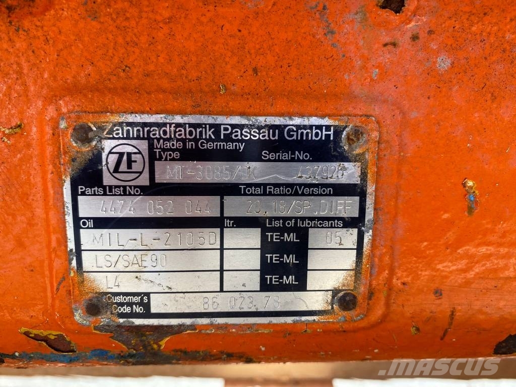 ZF MT-3085/DK Άξονες