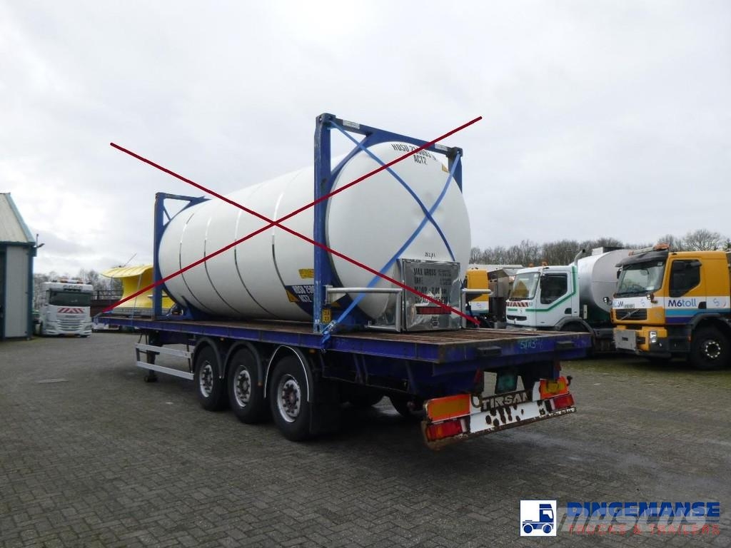 Tirsan 3 axle Platform trailer Semi-trailer med lad/flatbed