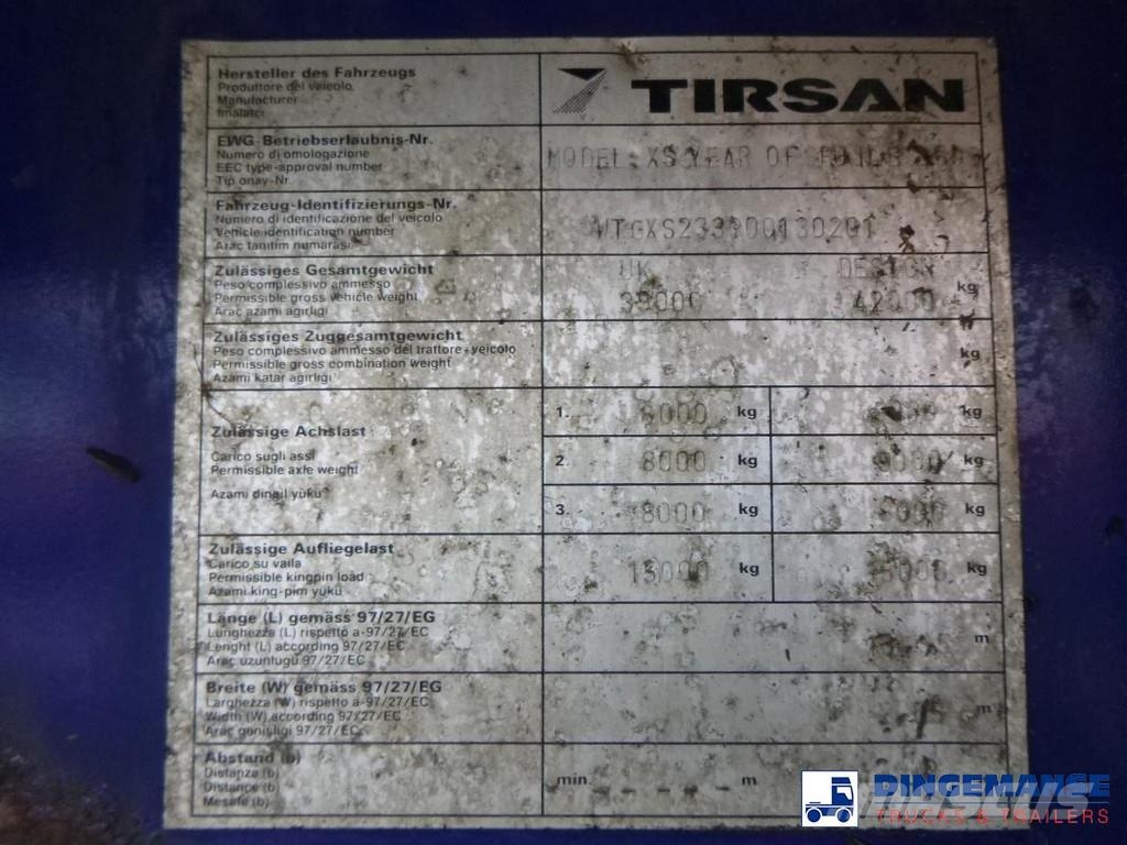 Tirsan 3 axle Platform trailer Semi-trailer med lad/flatbed