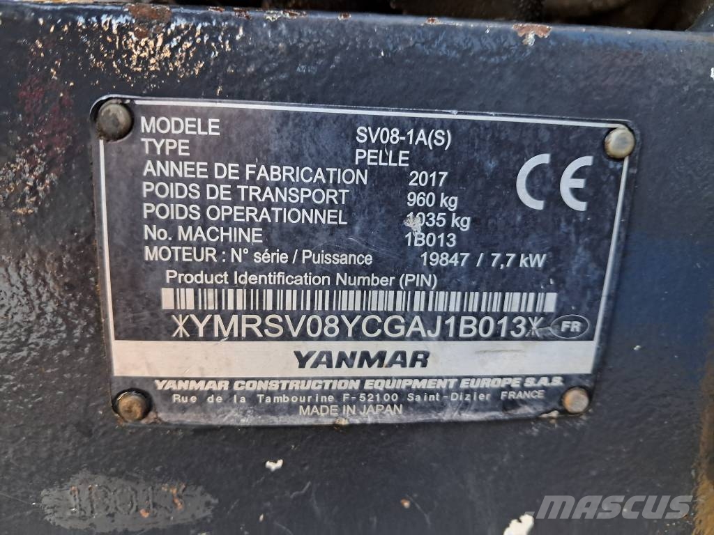 Yanmar SV 08 SV 16 17 VIO WACKER NEUSON ET 16 CAT JCB Mini bagri <7t