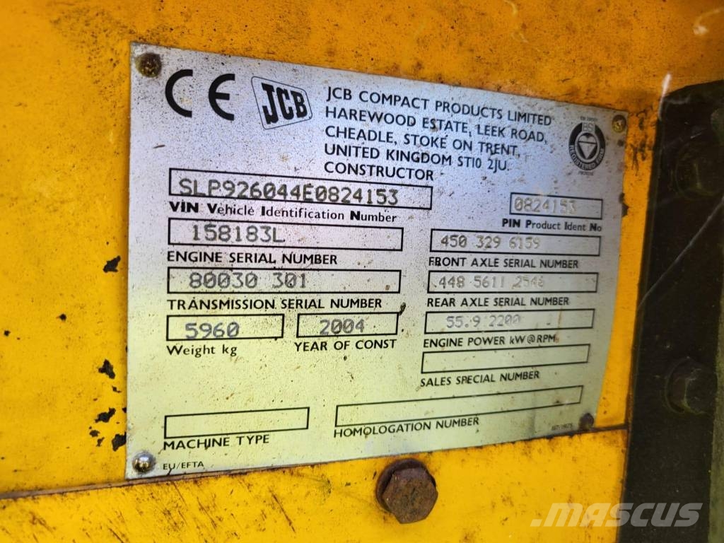 JCB 926 RTFL 험지용 트럭