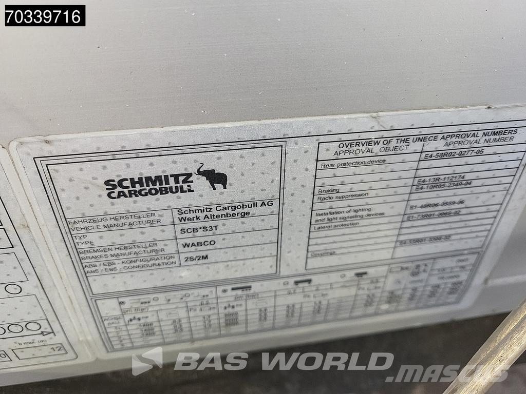 Schmitz Cargobull SCB*S3T 3 axles Sliding Roof Naczepy firanki