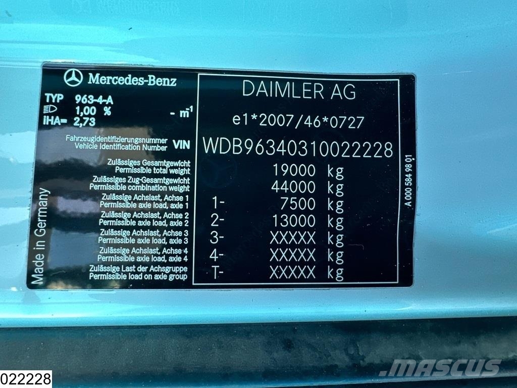 Mercedes-Benz Actros 1843 EURO 6, PTO, Hydraulic Vilcēji