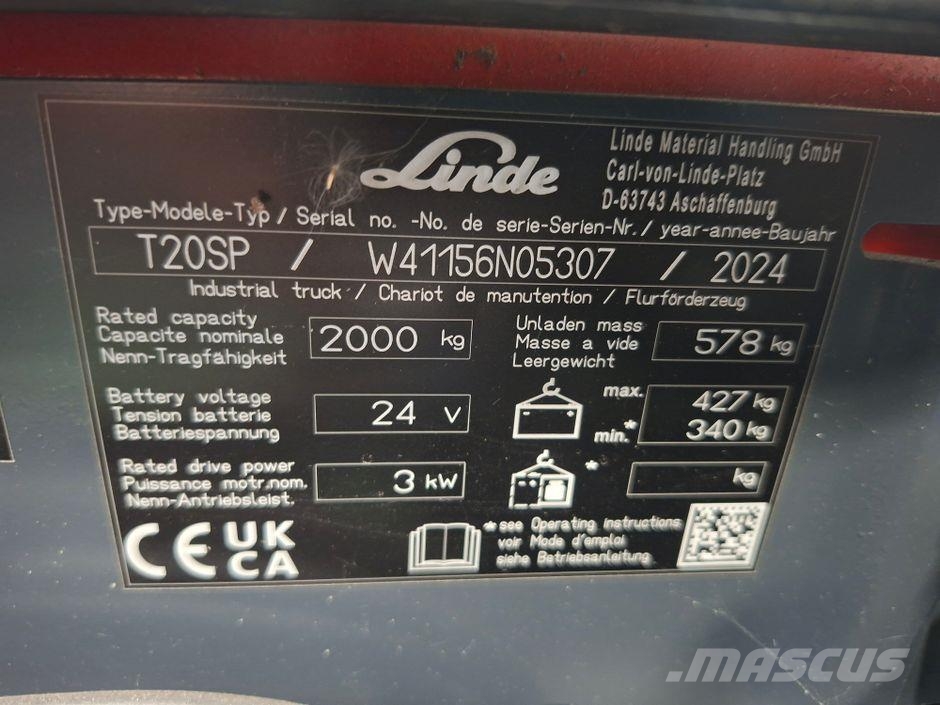 Linde T20 SP 1156 Serie Візки для перевезення піддонів