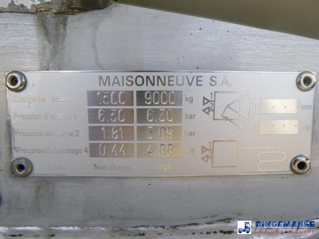 Maisonneuve Food tank inox 58 m3 / 4 comp + compressor Tankopleggers