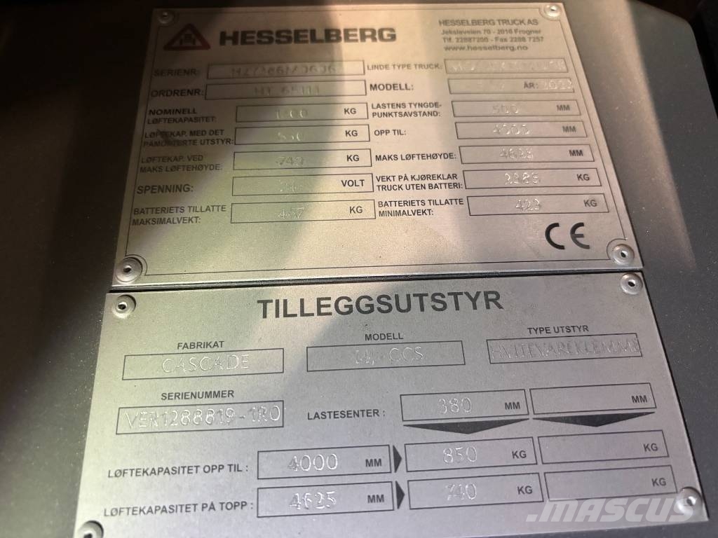 Linde E 12 Electric forklifts