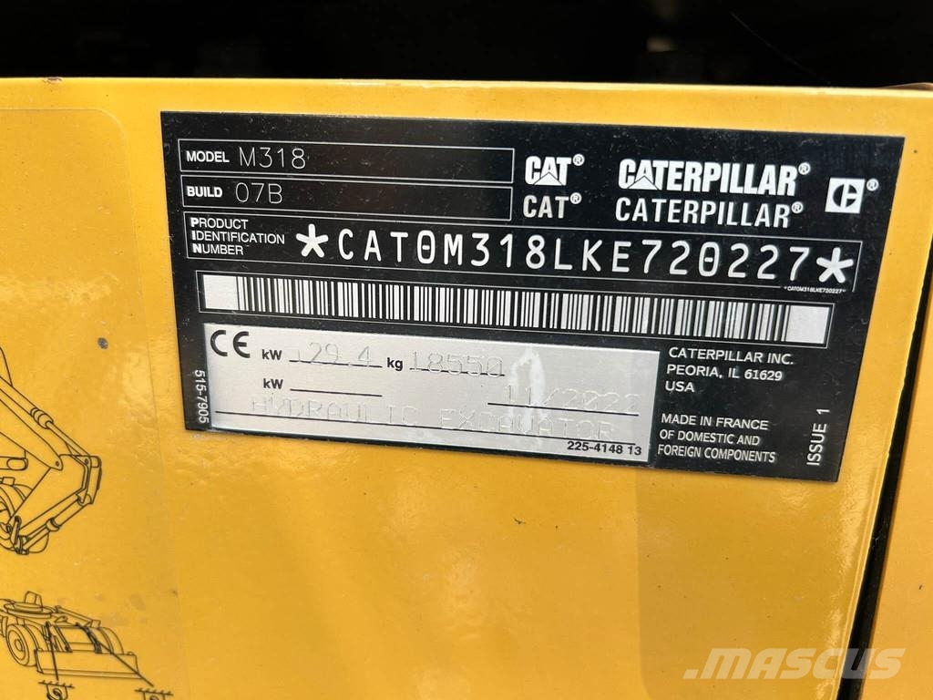 CAT M318-07 Ratasekskavaatorid